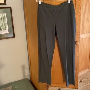 Eileen Fisher green stretch ankle-length pants